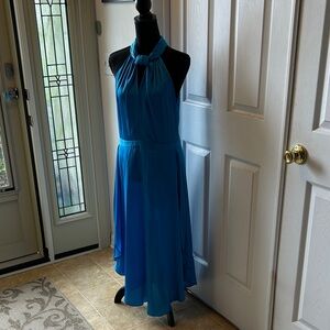 RACHEL Rachel Roy Teal-Blue Halter High-Low Dress